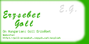 erzsebet goll business card